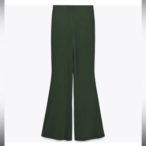 ⭐️ZARA Dark Green Flare Pants, Size Medium